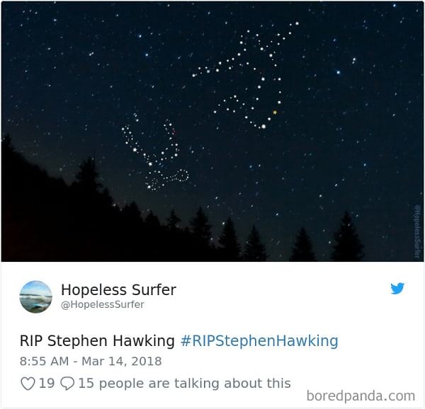 پیام طرفداران استیون هاوکینگ پس از درگذشت او